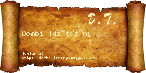 Dombi Tétény névjegykártya